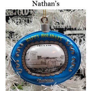 Nathan's Famous Old Fashioned Tin Christmas Ornament🎄